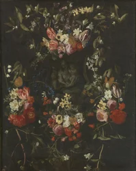 Flower Garland Around the Madonna, Child and St John the Baptist